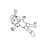 Dibujo para colorear Colorear Muchacho Desmayado