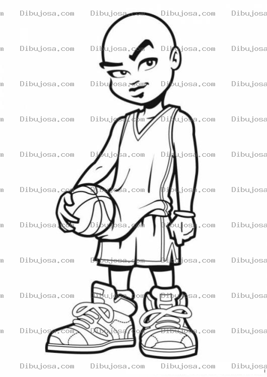 Dibujo para colorear Jugador De Basquetbol Para Colorear