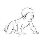 Dibujo para colorear Dibujo De Bebe Gateando