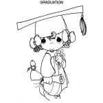 Dibujo para colorear Dibujo de graduacion de precious moments