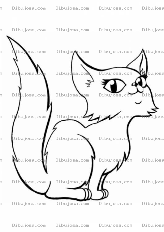 Dibujo para colorear Gatita Para Pintar