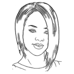 Dibujo para colorear Rihanna Coloring Page