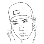 Dibujo para colorear Eminem Para Pintar