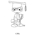 Dibujo para colorear Pintar graduacion de precious moments