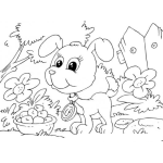 Dibujo para colorear Cachorrito Para Pintar