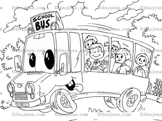 Dibujo para colorear Bus Escolar Para Colorear