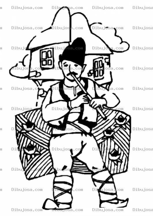 Dibujo para colorear Musico Hungaro Para Colorear