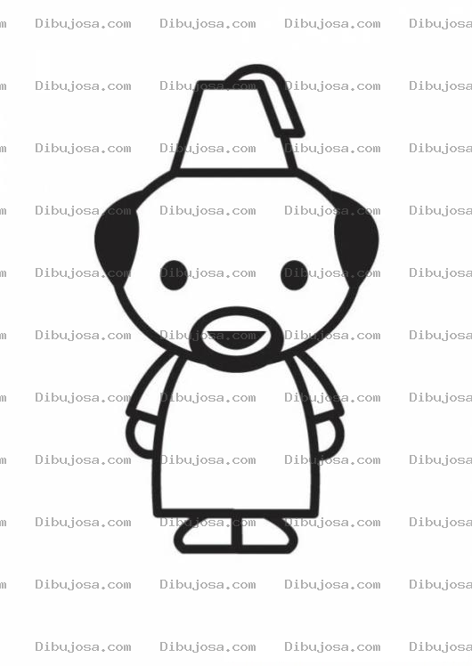 Dibujo para colorear Marroqui Hombrecito De Marruecos Para Colorear