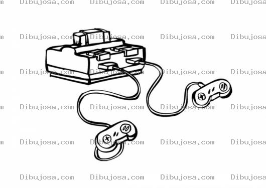 Dibujo para colorear Consola De Nintendo 64 Snes Para Colorear