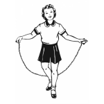 Dibujo para colorear Mujer Saltando Cuerda Para Colorear