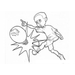 Dibujo para colorear Patada A Una Pelota Para Colorear