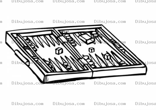 Dibujo para colorear Colorear Juego De Back Gammon