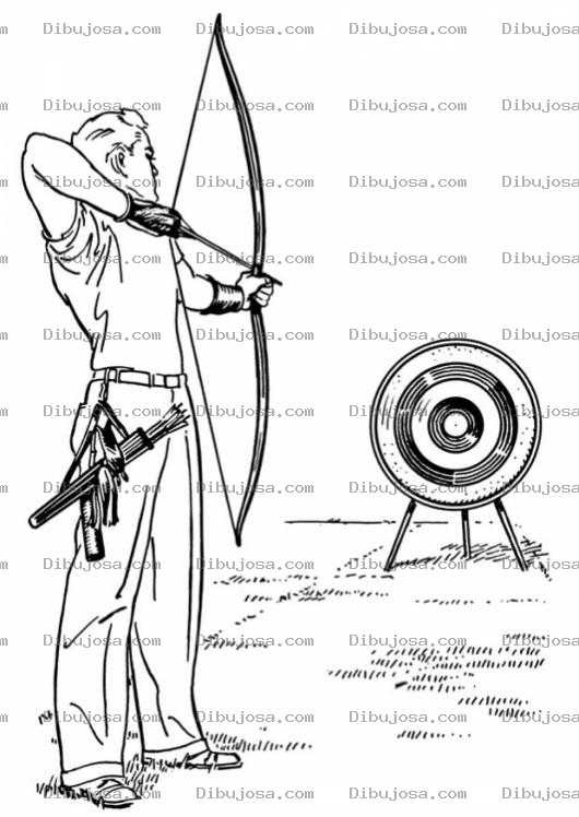 Dibujo para colorear Colorear Tiro Con Arco