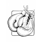Dibujo para colorear Guantes De Box Para Colorear