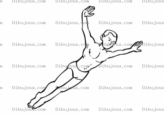 Dibujo para colorear Clavadista Para Colorear