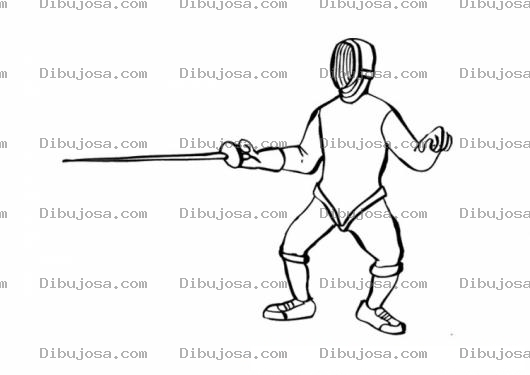 Dibujo para colorear Esgrima Para Colorear