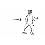 Dibujo para colorear Esgrima Para Colorear