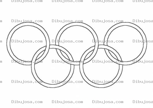 Dibujo para colorear Aros De Olimpiadas Anillos Olimpicos Para Colorear