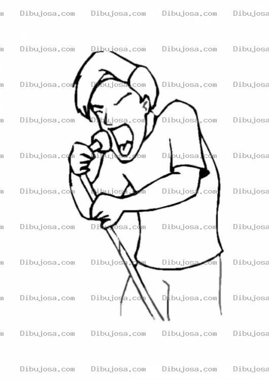 Dibujo para colorear Cantante Para Colorear