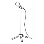 Dibujo para colorear Dibujo De Microfono Con Pedestal