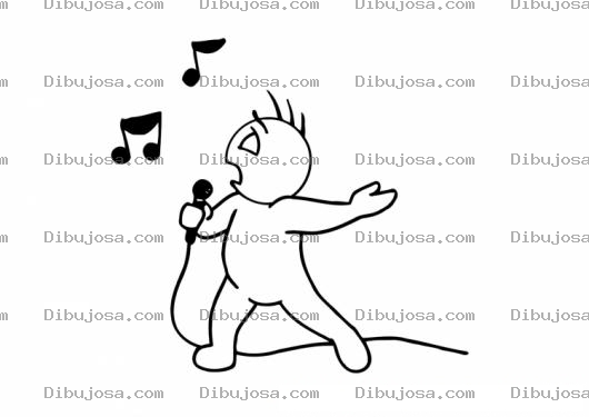 Dibujo para colorear Dibujo De Cantante Para Pintar