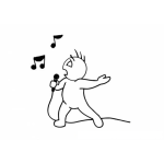 Dibujo para colorear Dibujo De Cantante Para Pintar