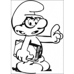 Dibujo para colorear Pitufo 3d Para Pintar
