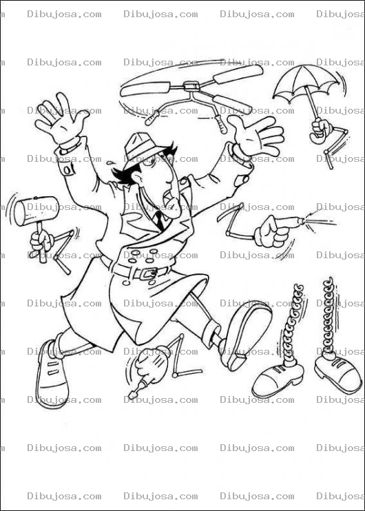 Dibujo para colorear Dibujo Del Inspector Gadget