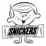 Dibujo para colorear Dibujo De Chocolate Snickers Para Colorear