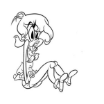 Dibujo para colorear Colorear Mujer En El Aire