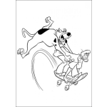 Dibujo para colorear Colorear A Escubidu Con Shagi En Patineta