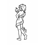 Dibujo para colorear Dibujo De Eva Para Colorear