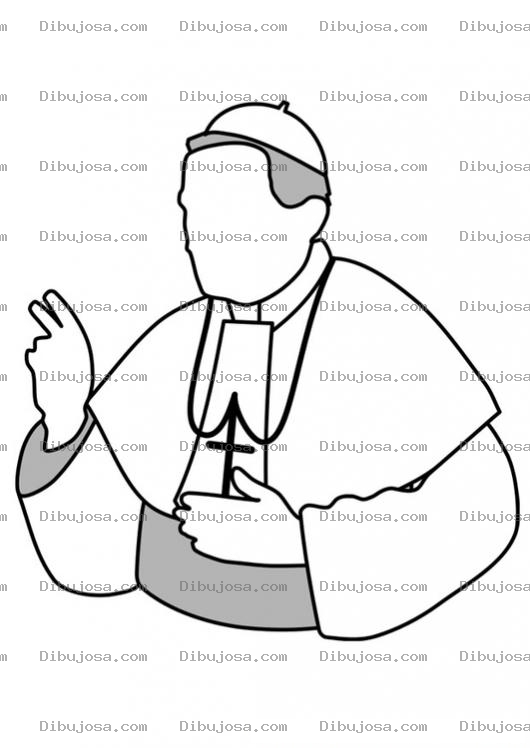 Dibujo para colorear Dibujo Del Papa Juan Pablo Para Pintar