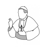 Dibujo para colorear Dibujo Del Papa Juan Pablo Para Pintar