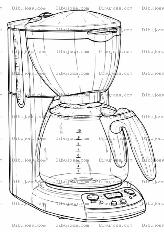 Dibujo para colorear Dibujo De Una Cafetera Para Colorear