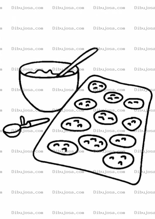 Dibujo para colorear Dibujo De Galletas Horneadas