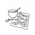 Dibujo para colorear Dibujo De Galletas Horneadas