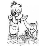 Dibujo para colorear Venadito de Preciusmoments para colorear