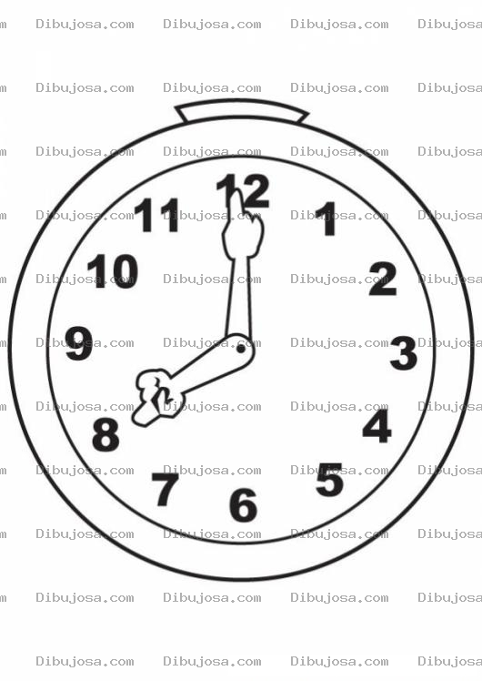 Dibujo para colorear Colorear Reloj De Agujas