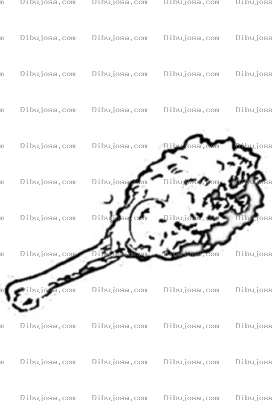 Dibujo para colorear Pierna De Pollo Frito Rostizado Rico Sabroso Y Crujiente Para Pintar Y Colorear