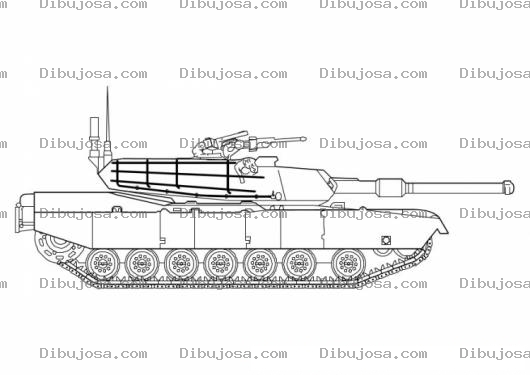 Dibujo para colorear Dibujo De Un Tanque De Guerra