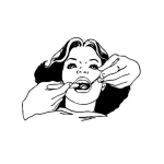 Dibujo para colorear Colorear Mujer Con El Dentista