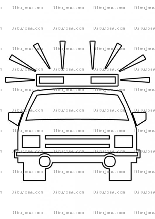Dibujo para colorear Dibujo De Una Patrulla De Policias