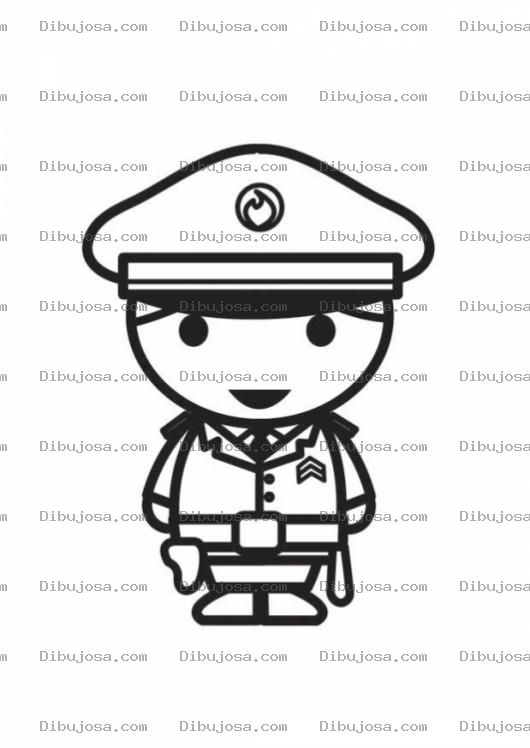 Dibujo para colorear Dibujo De Policia