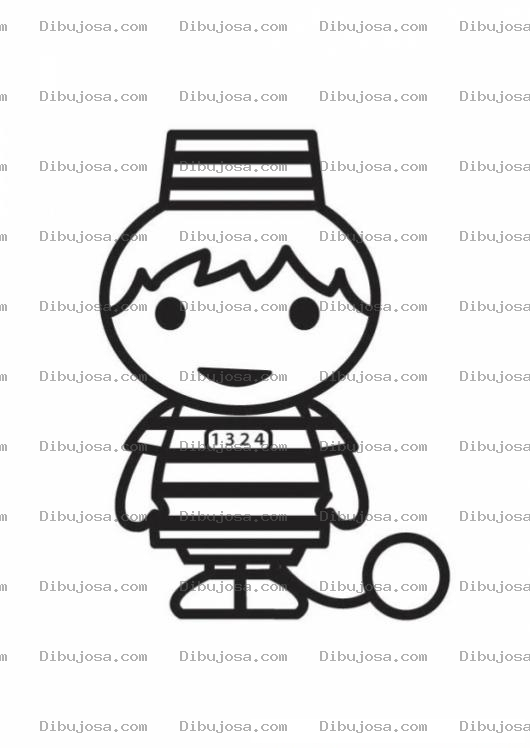 Dibujo para colorear Dibujo De Preso Para Colorear