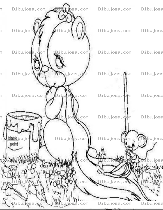 Dibujo para colorear Zorrillo de Precios moments para colorear