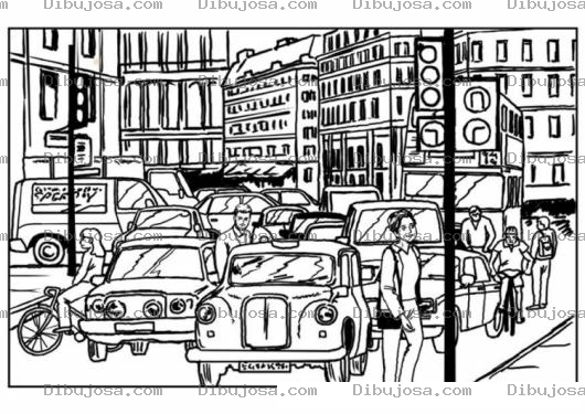 Dibujo para colorear Colorear Trafico