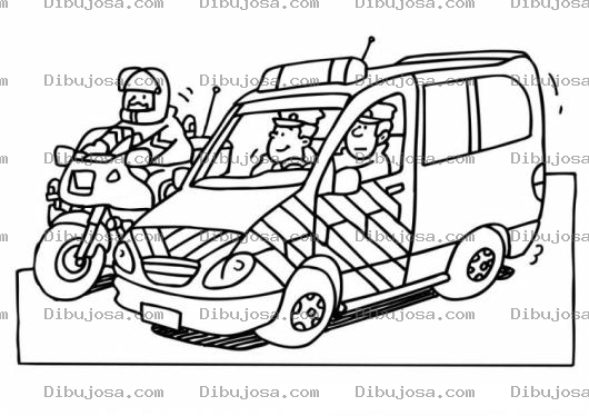 Dibujo para colorear Vehiculos De Policias Para Pintar