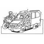 Dibujo para colorear Vehiculos De Policias Para Pintar