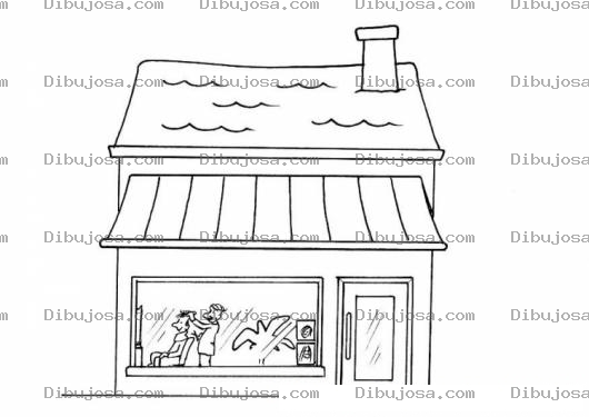 Dibujo para colorear Peluqueria Para Colorear